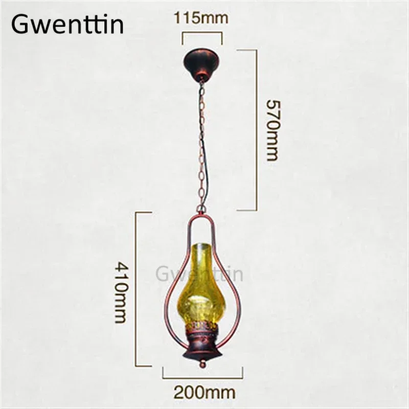 Retro Pendant Lights Hanglamp for Dining Room Bedroom Home Decor Ceiling Lighting Fixtures Loft Industrial Luminaria Chandelier