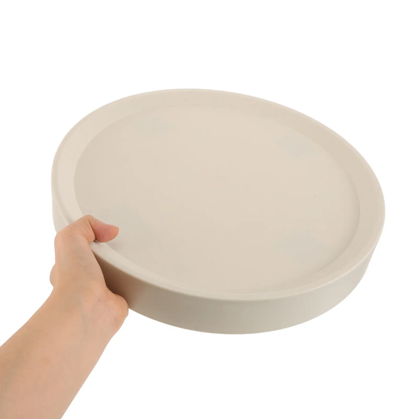 Flower Pot Tray Rolling Plant Saucer Round Plastic Leakproof Movable Planter Base Indoor Outdoor Patio Garden Plant Caddy Wheels