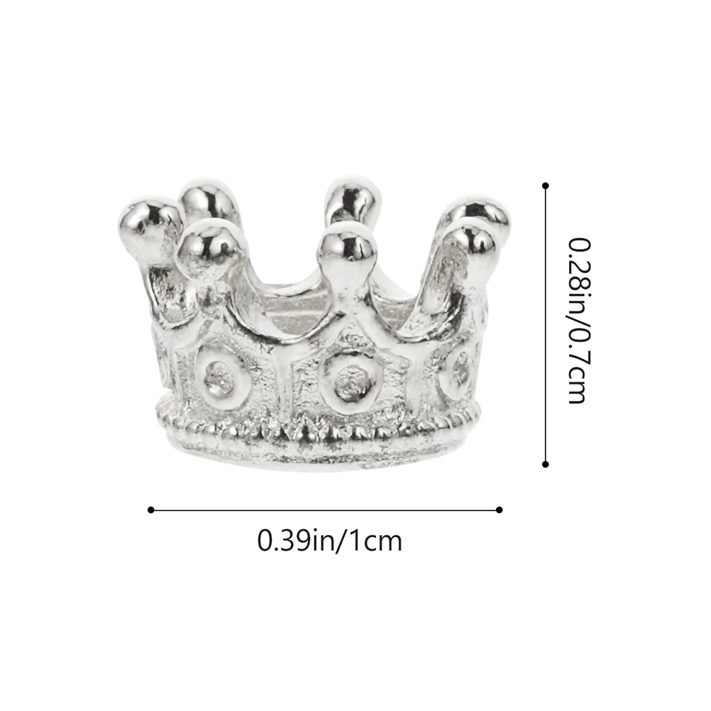 120 Pcs Vintage Jewelry DIY Accessories Alloy Crown Charms Pendants Chic Mini Crowns Zinc for Crafts