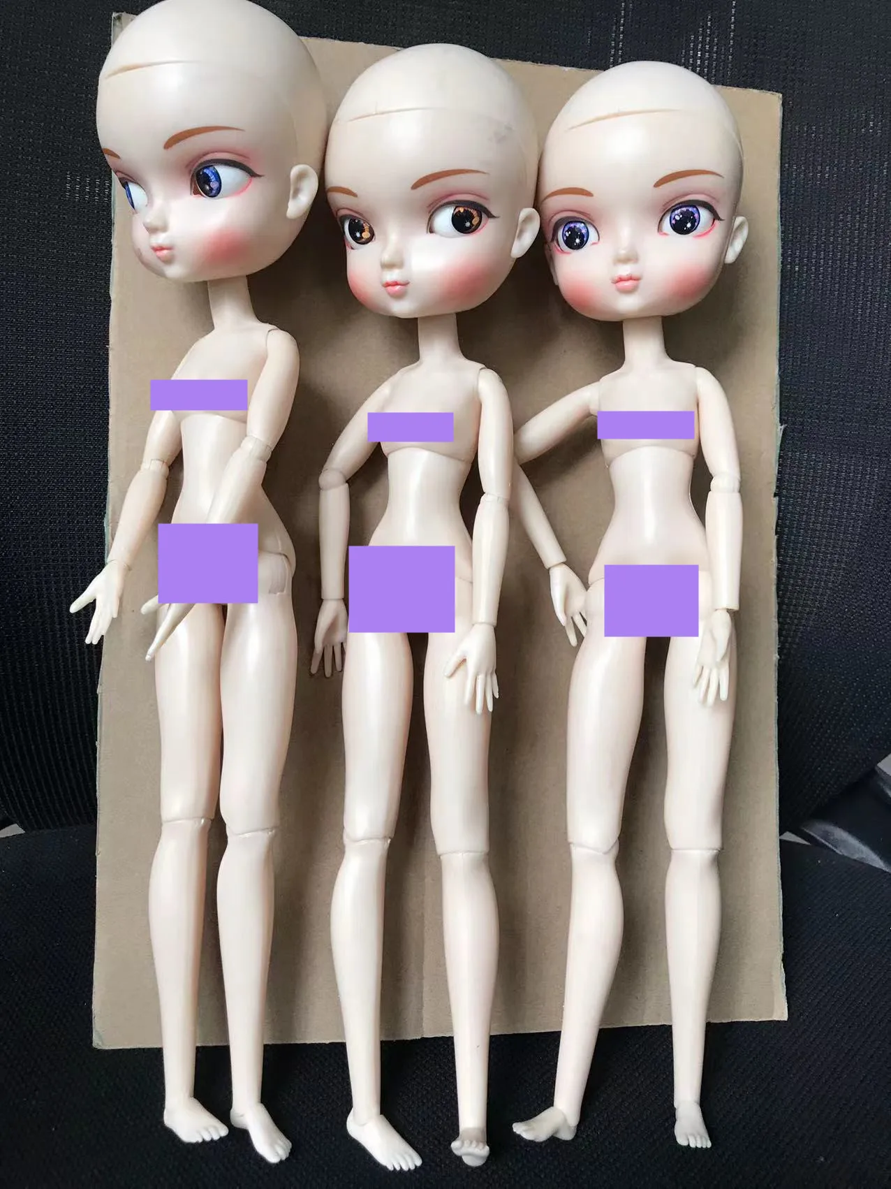 

Big Head Blythy Doll Change Color Eyes Doll Toy Figures Yellow Blue Purple Eyes Doll Girl DIY Dressing Doll Toys Collection Gift