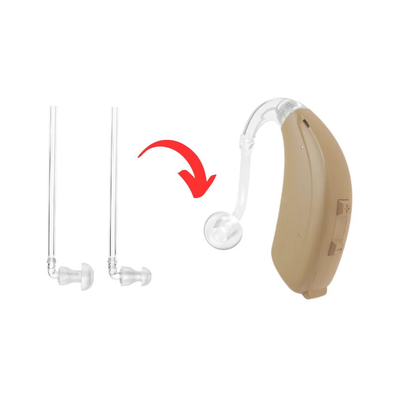 Hearing Aid Accessories Earplug Eartips With Sound Tube 3Tubes+3Ear Plugs Replacement Hearing Aid Earplug Earpiece Ear Plug