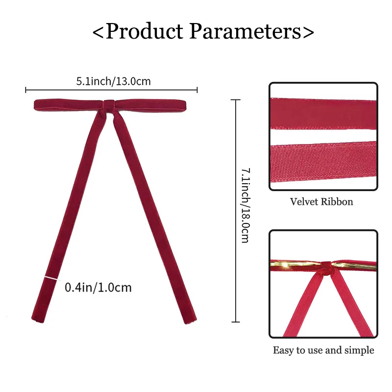 30 pçs arcos de veludo fita de natal arcos para decoração de casa de natal grinaldas de árvore embrulho de presente diy artesanato festivo inverno
