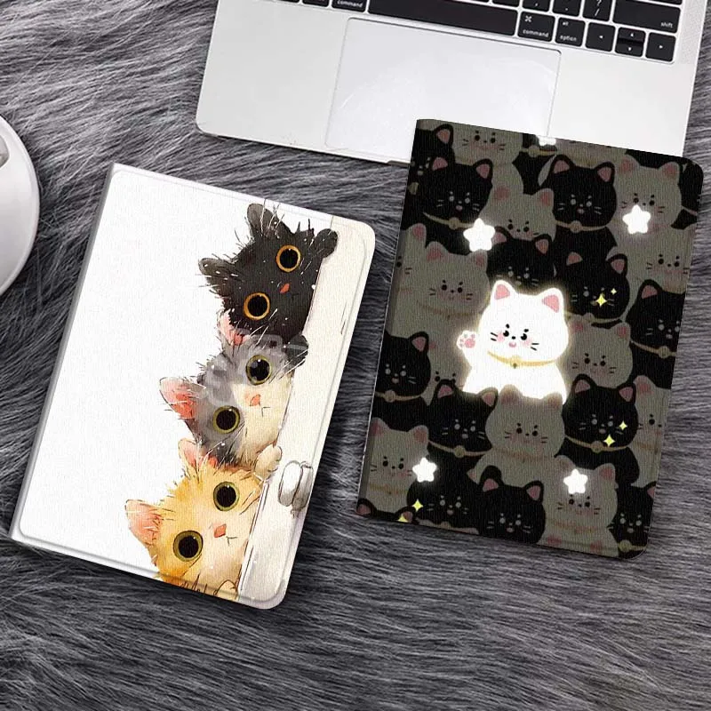 

Cartoon Cat Art Creative Gift For Huawei MediaPad T5 T10s M6 M5Lite SE Honor Tab 5 6 7 V7 V8 X8a X9a Pro Soft Tablet Case