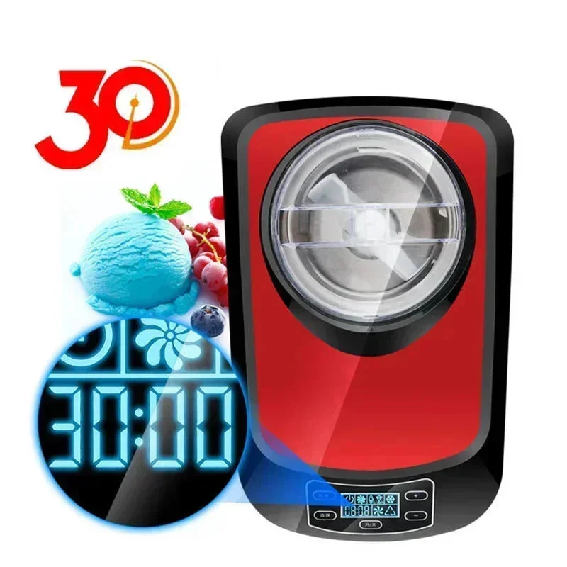 Smart 140W Intelligent Automatic Commercial Ice Cream Maker Soft Hard Adjustable Thermostat Keep Cold Household Gelato Machine