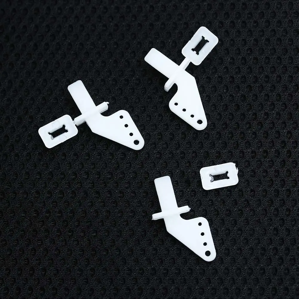 5/10Pcs Hot Nylon White Control Horns RC Model Airplane KT Rudder Angle Quick Adjustment Rocker