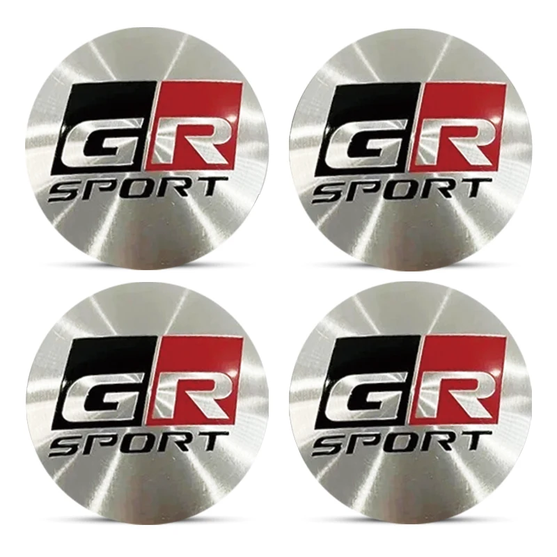 4pcs 56mm Car Tire Wheel Center Hub Caps Emblemem Sticker car Accessories For Toyota Gazoo Racing RAV4 C-HR Mirai Prado Avensis