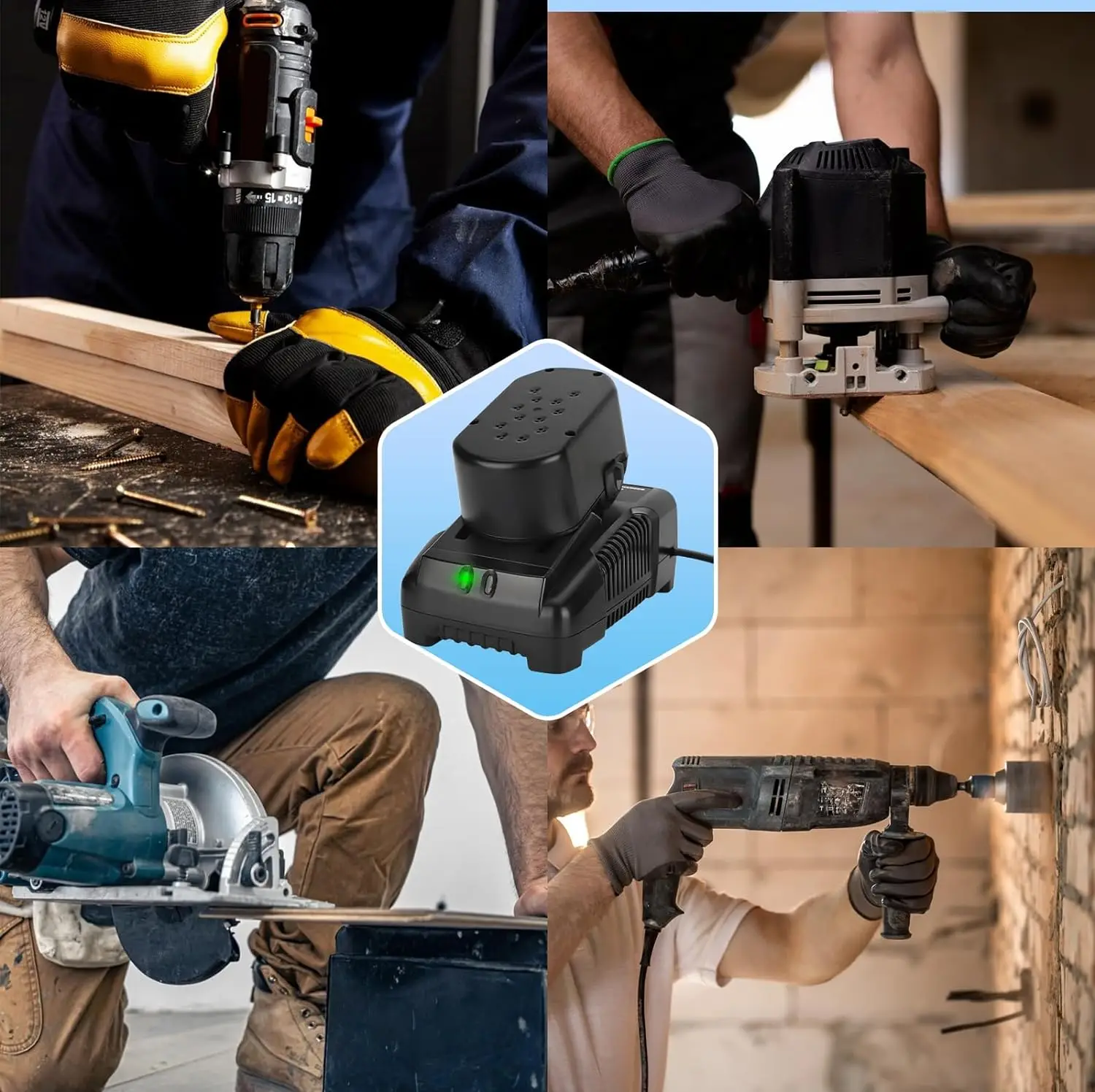 Imagem -06 - Carregador de Bateria de Lítio para Aeg Ridgid Li-ion Power Tool Carregamento Rápido 14.4v 18v Alta Qualidade