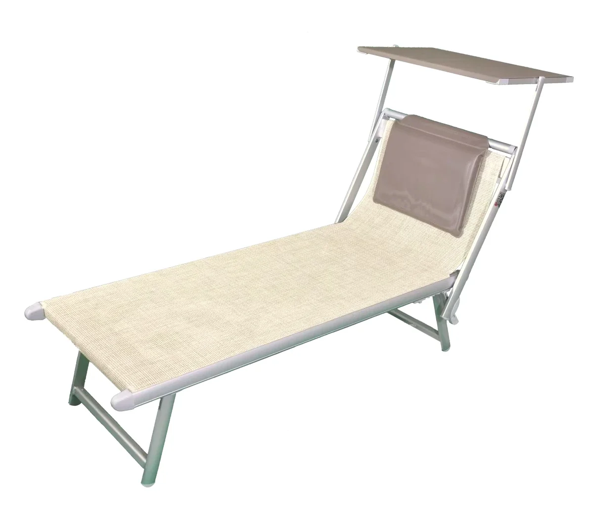 Outdoor sunbeds, headrest beach and hotel and terrace pool