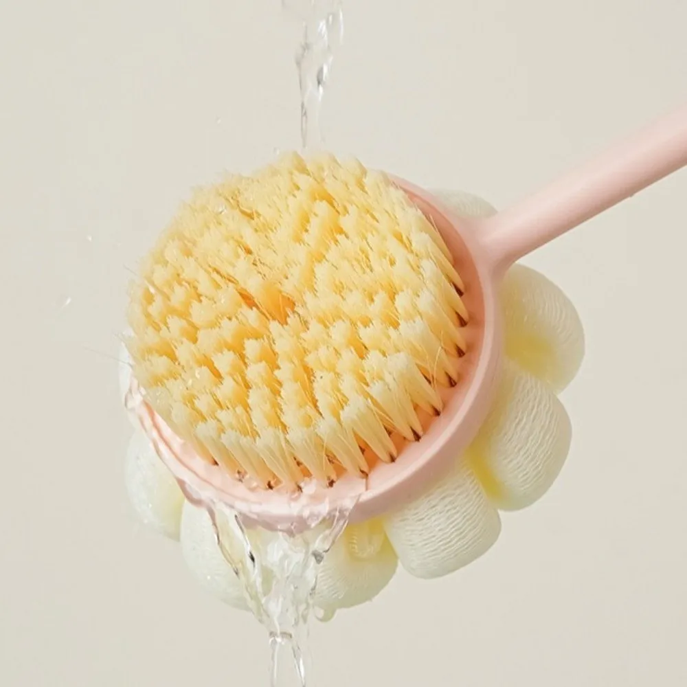 Two Sided Bath Brush Long Handle Soft Bristles Back Scrubber Multi functional Exfoliating Skin Cleaning Tools Bathing