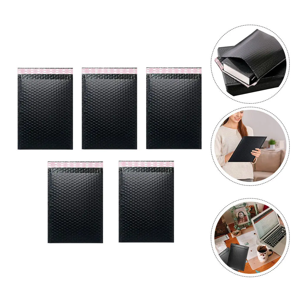 5pcs Waterproof Bubble Mailer Shockproof For Jewelry Medal Glass Ornament Shipping Express Packaging Bag Envelope Pouch