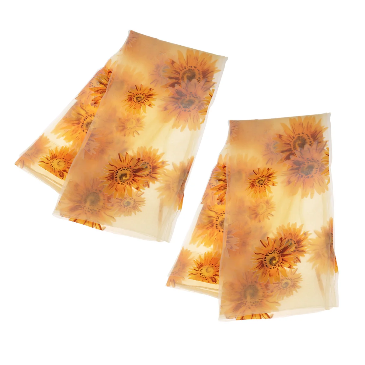 نافذة شفافة عباد الشمس المطبوعة الفوال الستار البرتقالي 200x100 سنتيمتر غرفة نوم غرفة المعيشة نافذة الستائر الخصوصية