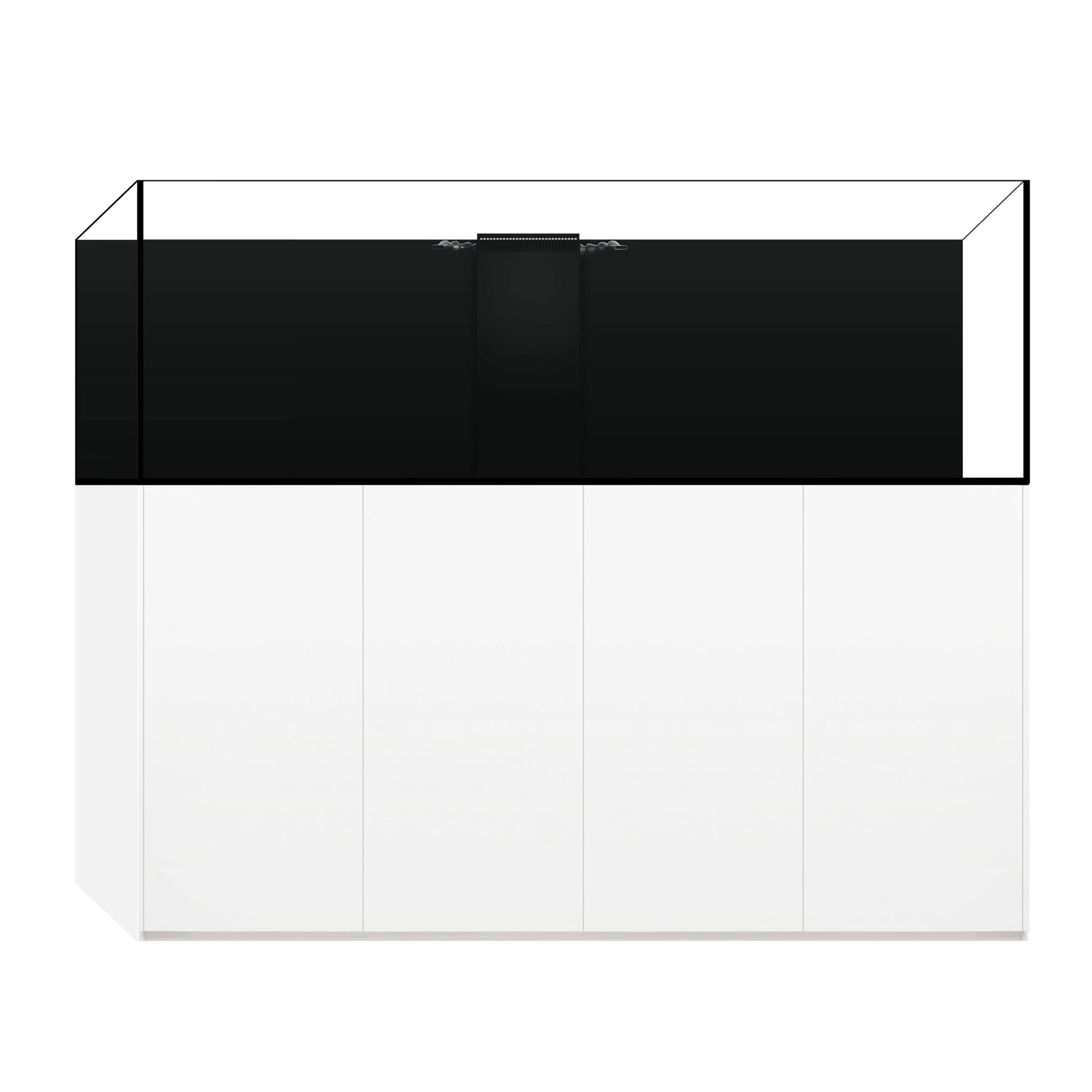 6ft 215 Gallon Ultra White Glass Large Marine Fish Tank Aquarium with Stand Cabinet and Sump