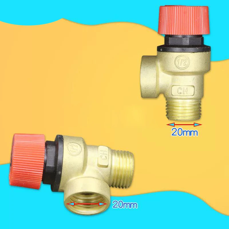 Brass pressure relief valve gas wall mounted boiler pressure relief valve safety valve 20mm interface brass safety valve