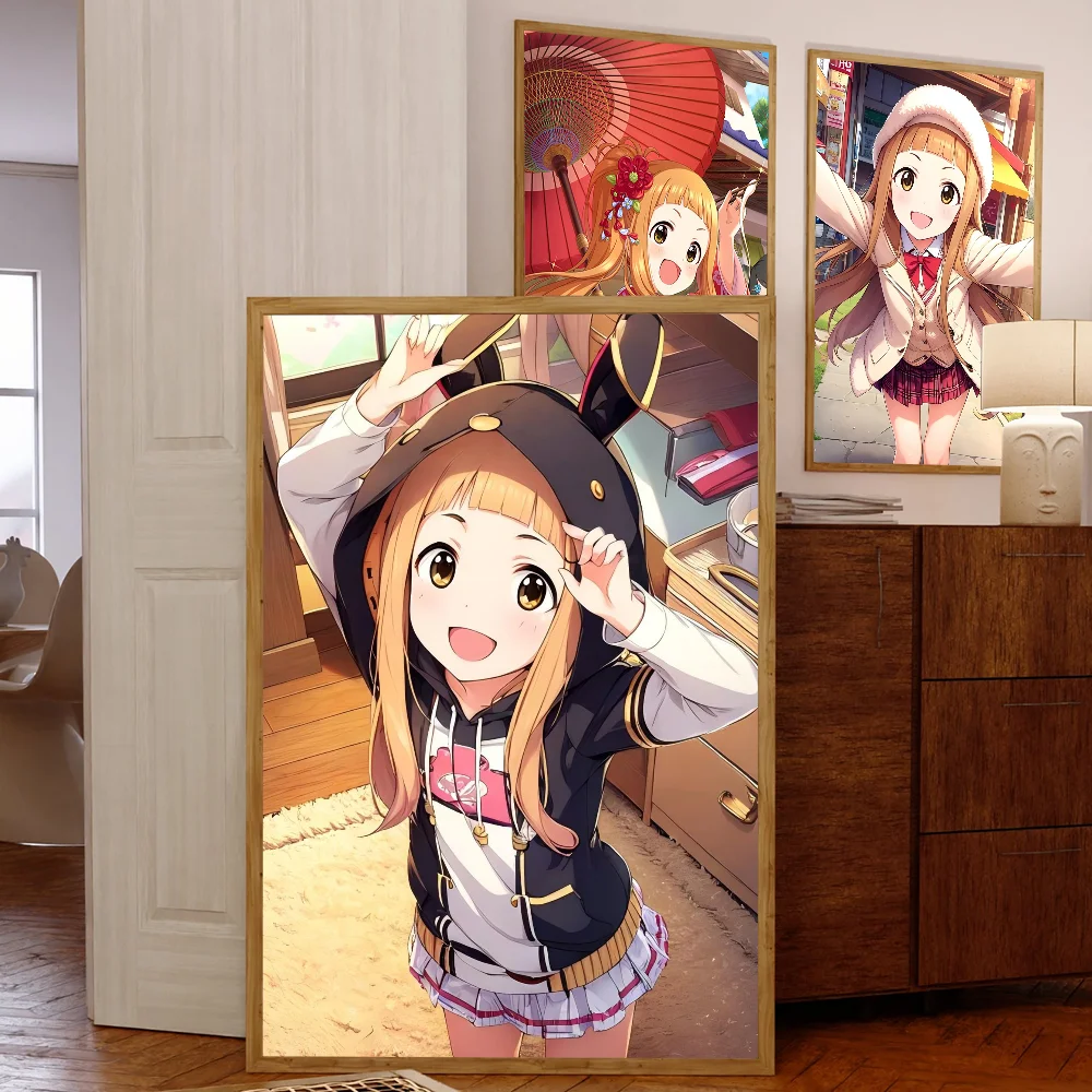 I-IDOLM S-STER C-Cinderella Girls Ichihara Nina Movie Sticky Posters Vintage Room Home Bar Cafe Decor Room Wall Decor