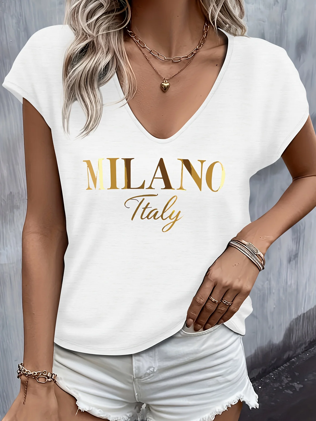 Summer women's short sleeved V-neck loose Modal T-shirt top short sleeved comfortable breathable T-shirt top image 4
