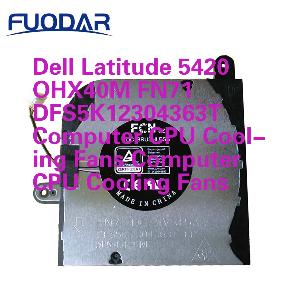 Dell latitude 5420 ohx40m fn71 dfs5k12304363t ventiladores de refrigeração do computador cpu