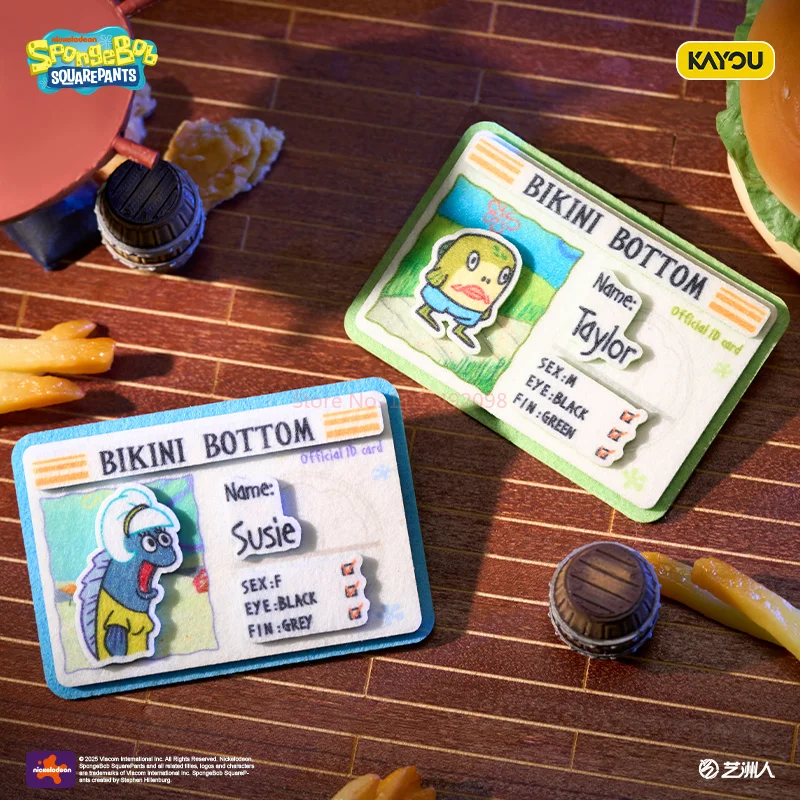 正規品 在庫あり KAYOU スポンジ・ボブ ビキニボトム パスアラウンド フィッシュ IDカードシリーズ フェルトバッジ アニメコレクションカード ギフト