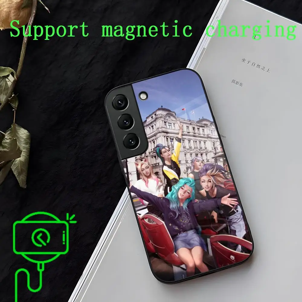 League Of LegendS Phone Case Strong Magnetism Glass For Samsung S24 S23 S22 S21 S20 Plus Ultra FE Note20Ultra Cover