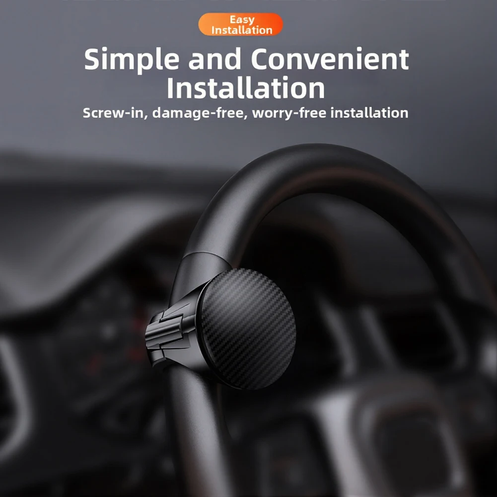 Steering Wheel Spinner Knob Featuring Dual Layer Construction Combining Carbon Fiber Rigidity and Silicone Flexibility
