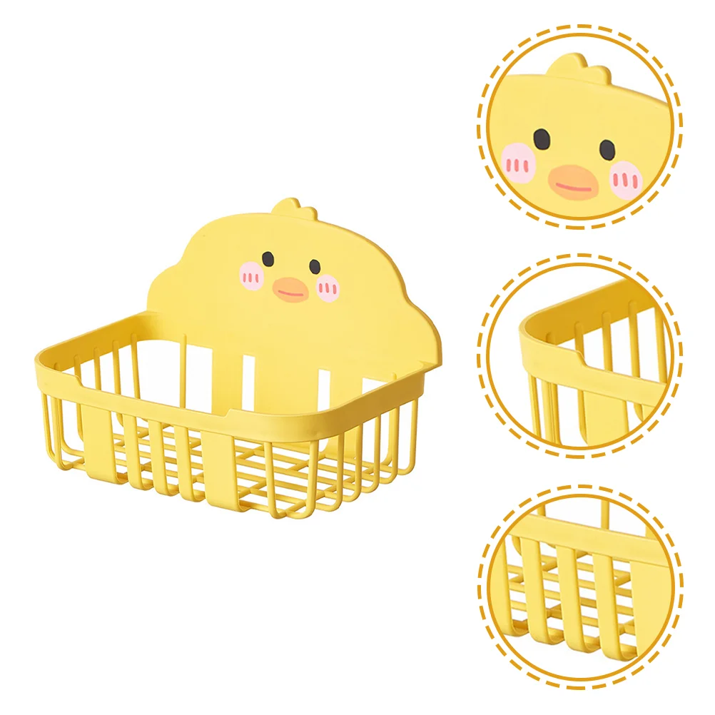 

2 Pcs Little Yellow Duck Paper Towel Holder Dispenser Bathroom No-punch Shelf Punching Free Rack Tissue Spare Toilet