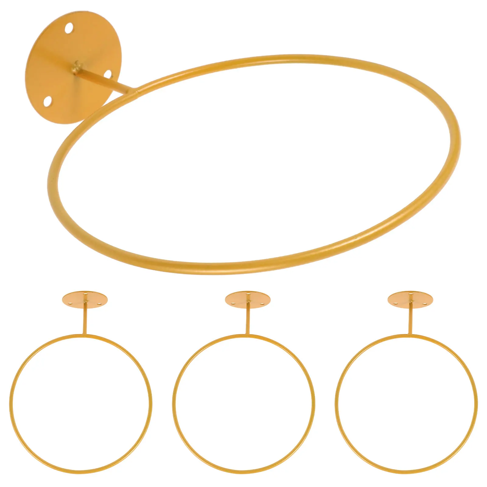 

4 Pcs Ball Rack Display Holder Basketball Wall Mount Sturdy Iron Hanger Storage Office Sports Decor