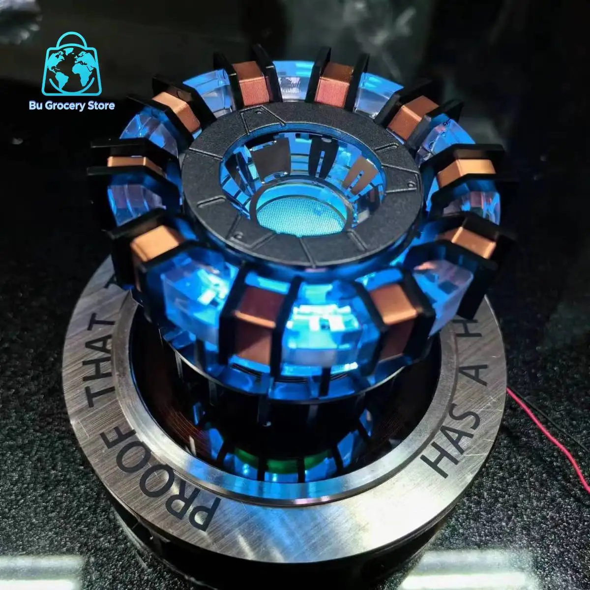 Iron Man magnetic levitation reactor ornaments Douyin black technology chest light trendy play model hand-made Ark high value