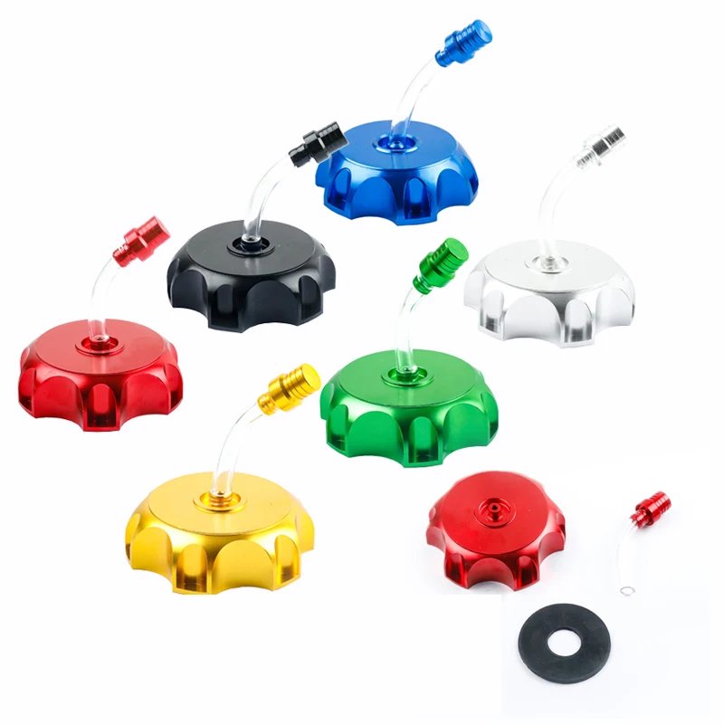 Motorcycle CNC fuel tank cap and oil cap vent valve suitable for CRF TTR KLX 110 50 70 90 125 140 150 160 190CC pit bikes