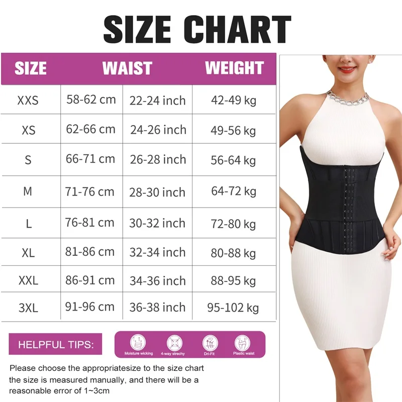 Double Belt Waist Trainer Slimming Tummy Control Body Shaper Tight Shapewear Belt Hourglass Corset Girdle Trainer Gym Fitness