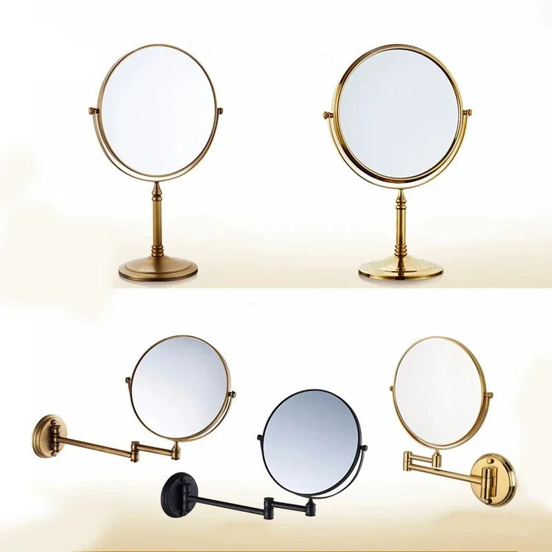 Bath Mirror 1X/3X Magnification Wall Mounted Finish Bathroom Accessories Adjustable Cosmetic Mirror 2-Face Bathroom Mirror