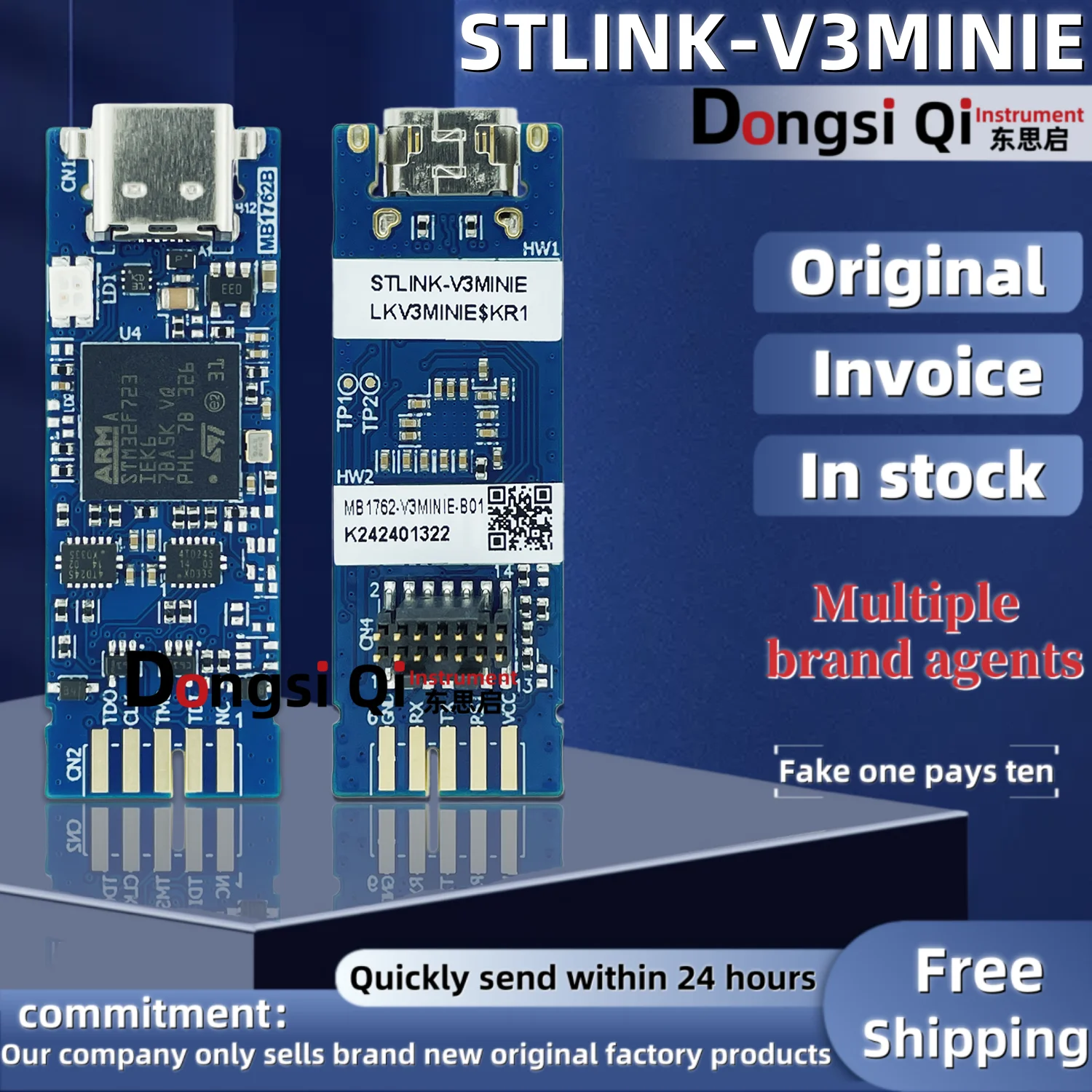 1 Buah//Banyak STLINK-V3MINIE STM32 Compact Online Debugger dan Programmer 100% Stok Asli