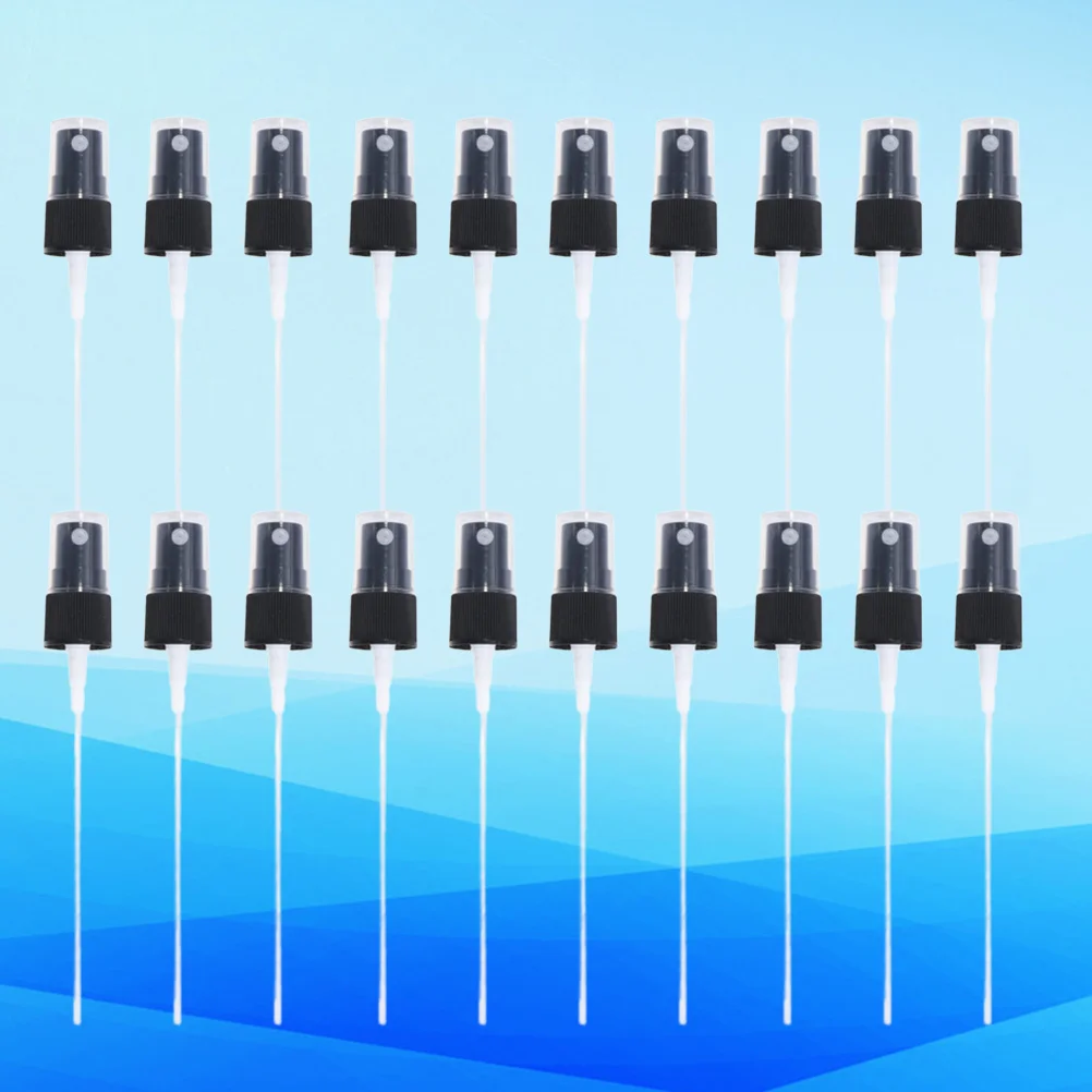 20Pcs 에센셜 오일 스프레이 탑 휴대용 교체 펌프 헤드 블랙 스프레이 헤드 스프레이 병 펌프 스프레이어 액세서리