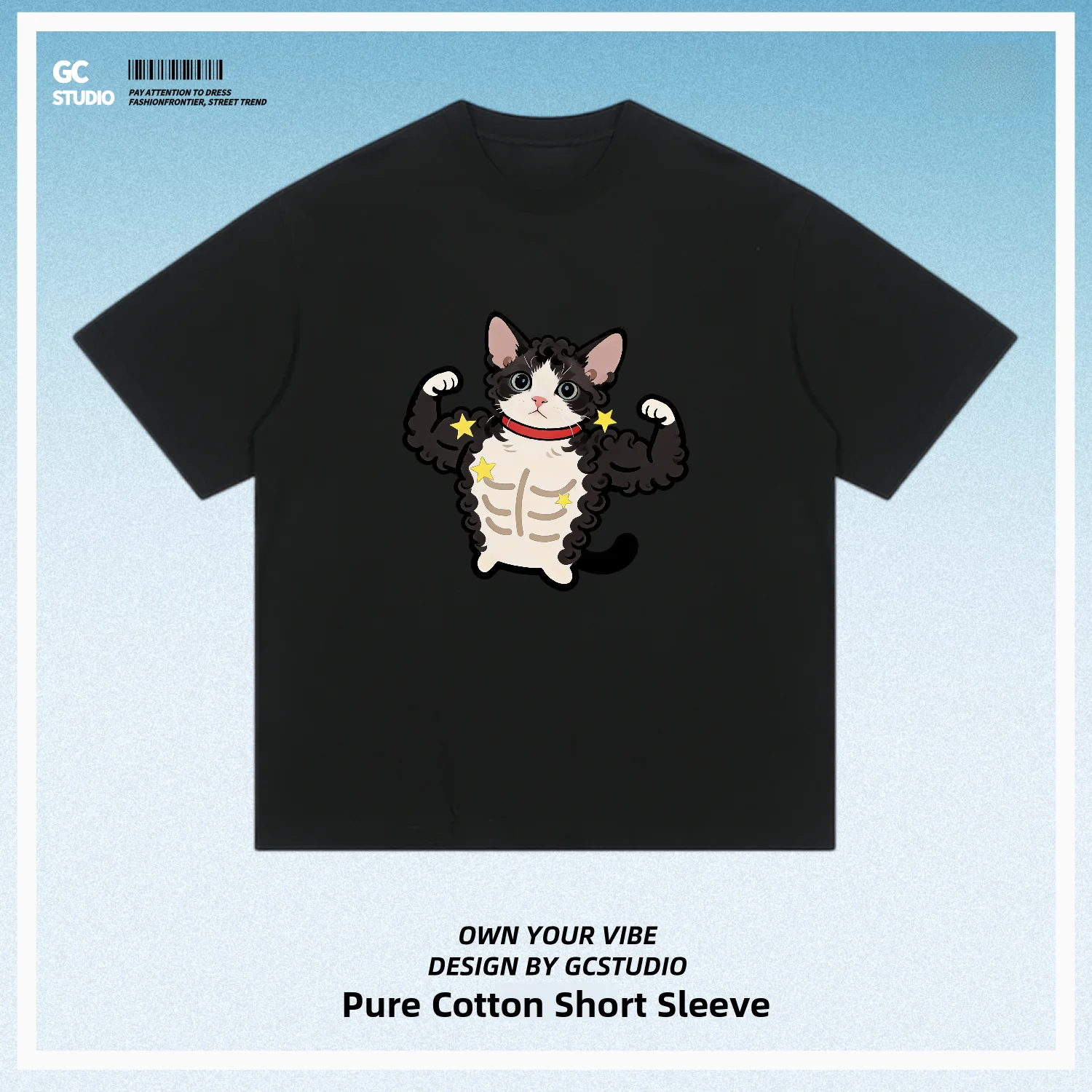 Loose Fit Pure Cotton Short Sleeve T-Shirt Muscular Black White German Shorthaired  Print Breathable Sporty Fitness Pet Th...