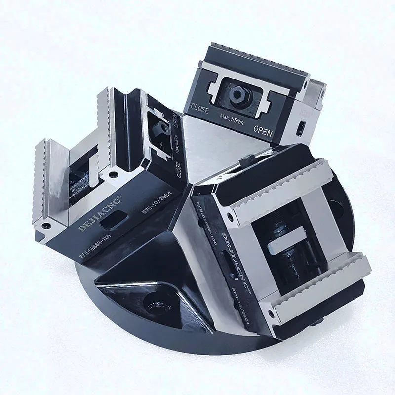 

GDS68-80-3 Manual Drive 3pcs Multi Station Vise round Modular Precision Self-Centering Clamping Vice
