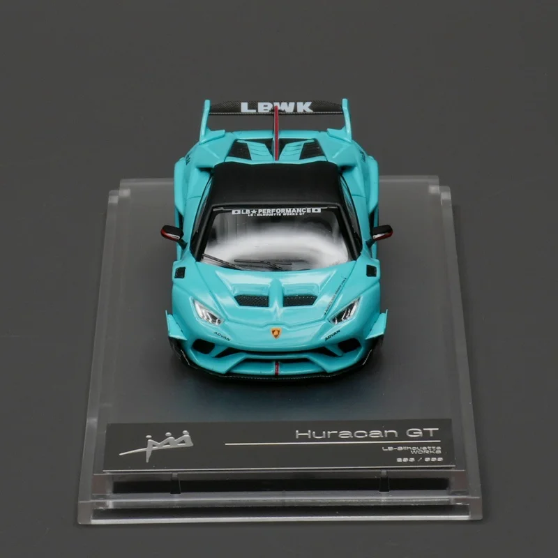 King IN MAGAZZINO 1:64 LBWK Huracan GT Cappuccio Aperto Diecast Diorama Modello di Auto Collezione Giocattolo