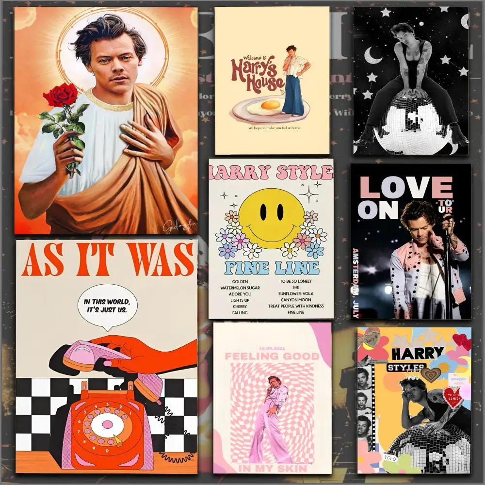 H-Harry Edward Poster HD Anime Hot Theme Singer/OST/Movie-Waterproof Self-Stick Home Decor