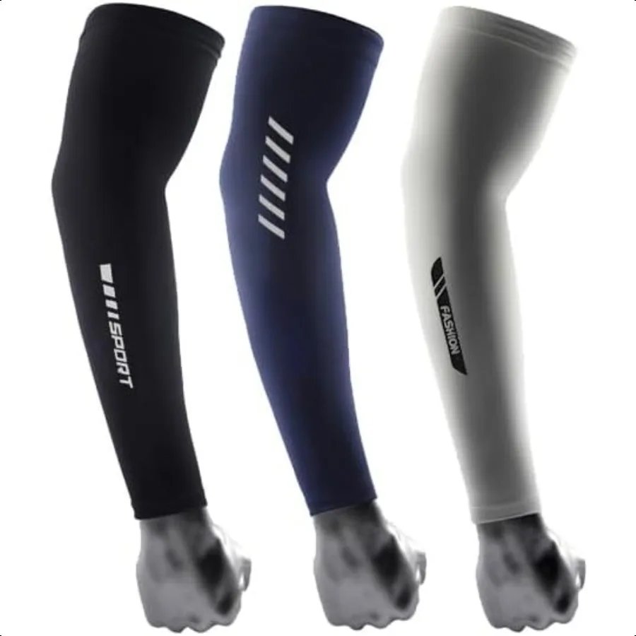 

3 пары рукавов с защитой от УФ-солнца для мужчин и женщин, удобные солнцезащитные рукава для спорта на открытом воздухе