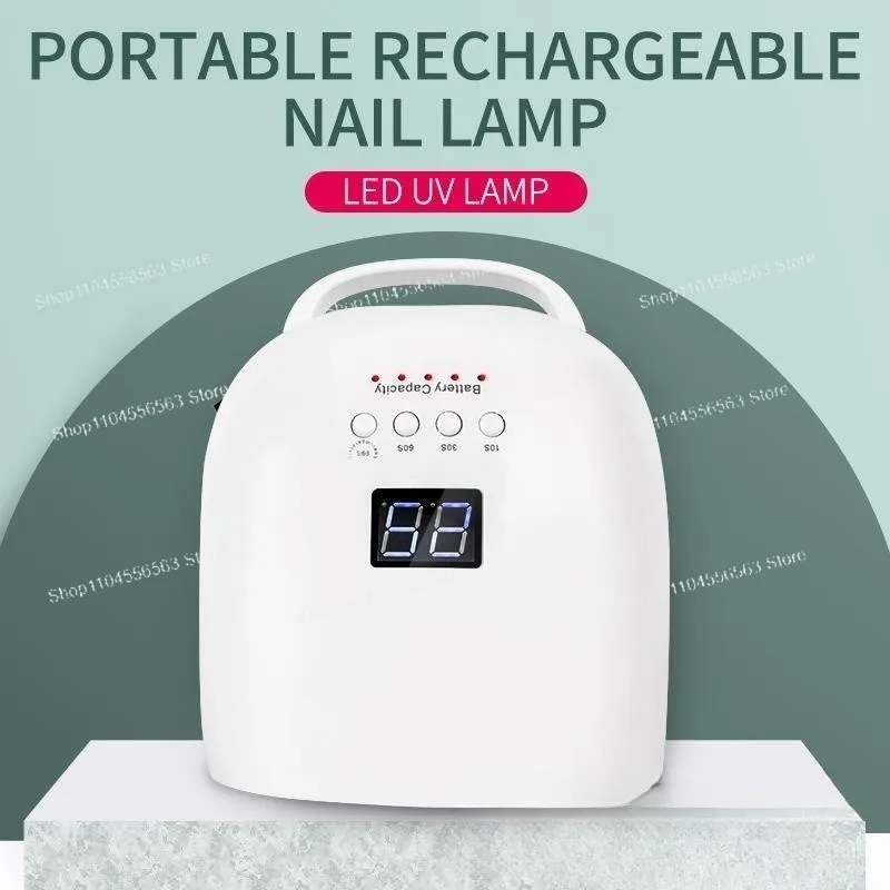 Nail art, nail drying lamp 86W wireless gel polishing dryer with handle