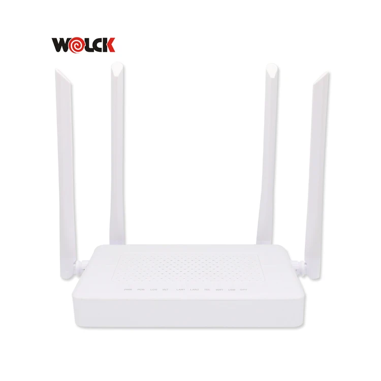 Optical network terminal fiber optic oun modem 2GE 1POTS WIFI GPON ONU ONT AC 4 Antennas