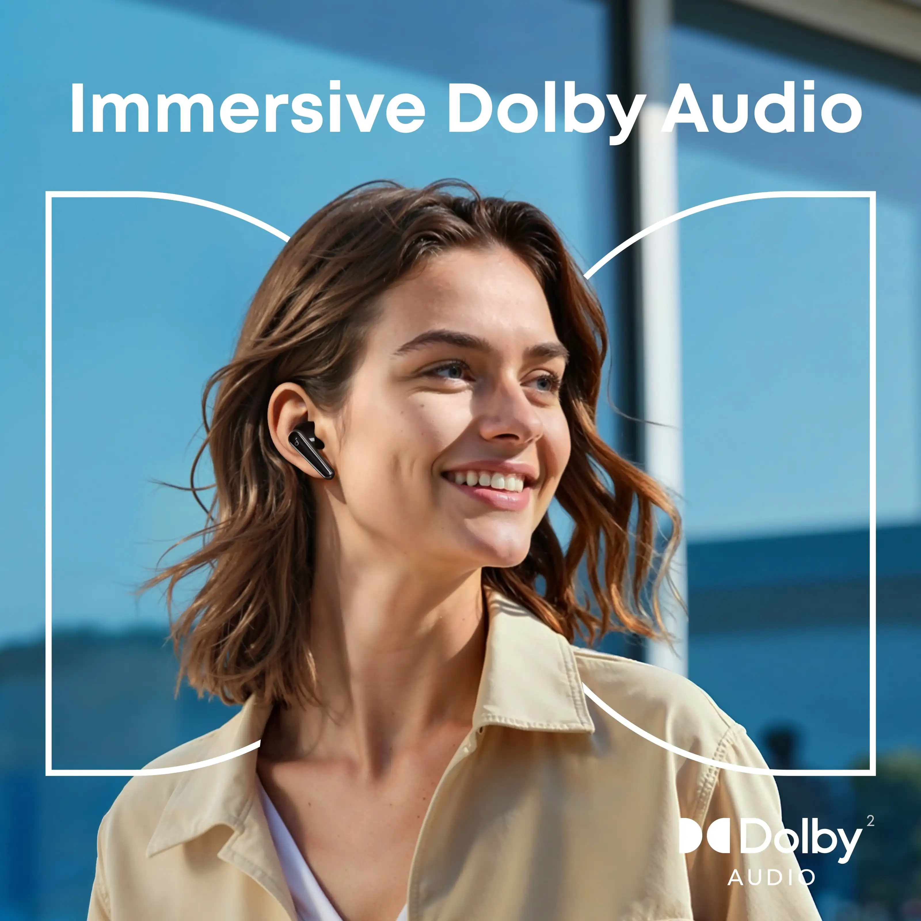 سماعات أذن Soundcore Liberty 5 الأصلية المانعة للضوضاء مع Dolby Audio استمتع بصوت Dolby، ضوضاء طويلة الأمد 2025 وصول جديد