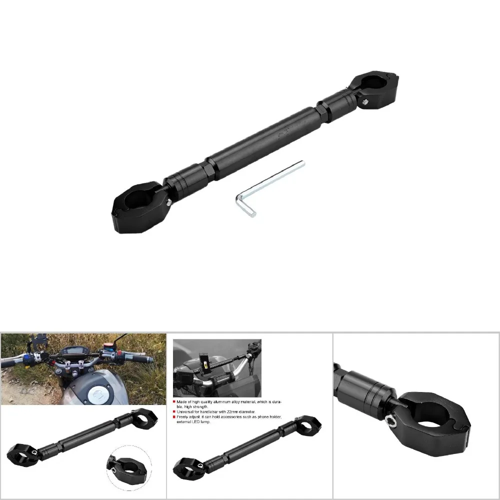 Durable Aluminum Alloy Handlebar Brace Adjustable Anti-Vibration Balance Bar No rusting Crossbar Set Motorcycle