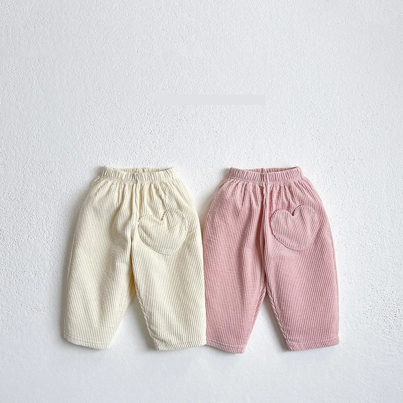 

2026 Spring New Children Corduroy Trousers Solid Kids Boys Casual Pants Girls Loose Harem Pants Cotton Infant Toddler Clothes