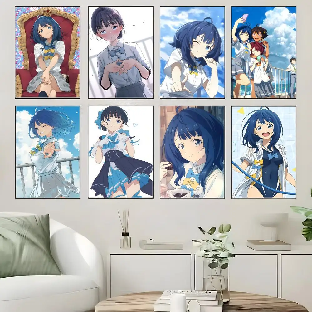 School Girl Anime T-Too Many Losing Heroines Poster  Self-adhesive Art Waterproof Paper Sticker Coffee House Bar Room Wall Decor