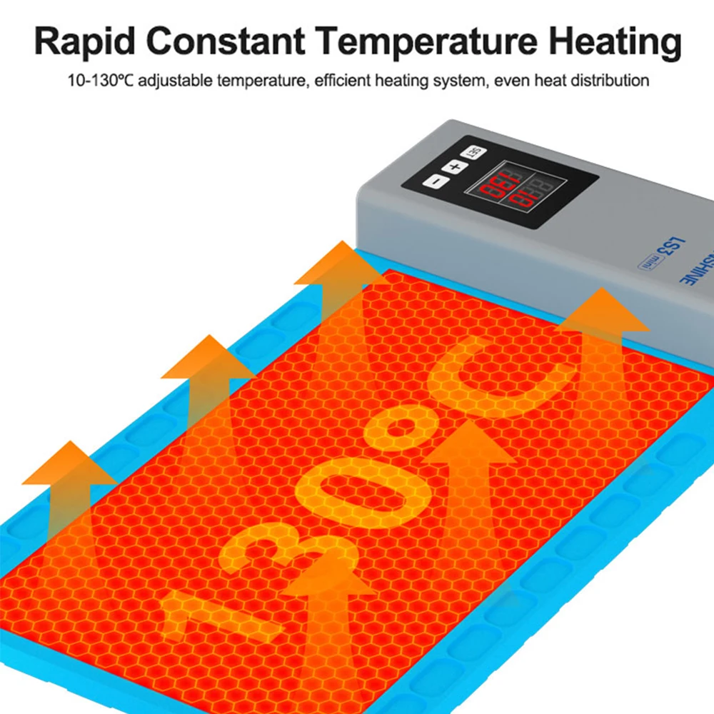 SUNSHINE LS3-Mini LCD Screen Separator Heating Table Separation Pad for Mobile Phone and Tablet Repair Screen Disassembly Tool