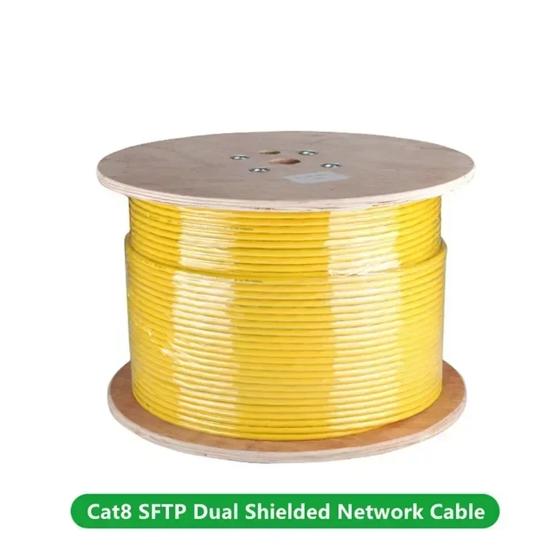 Kabel Ethernet Cat8 RJ45 Kabel sieciowy CAT 8 40G 2000 MHz S/FTP Podwójna osłona 22AWG 24AWG Masowy kabel sieciowy OFC