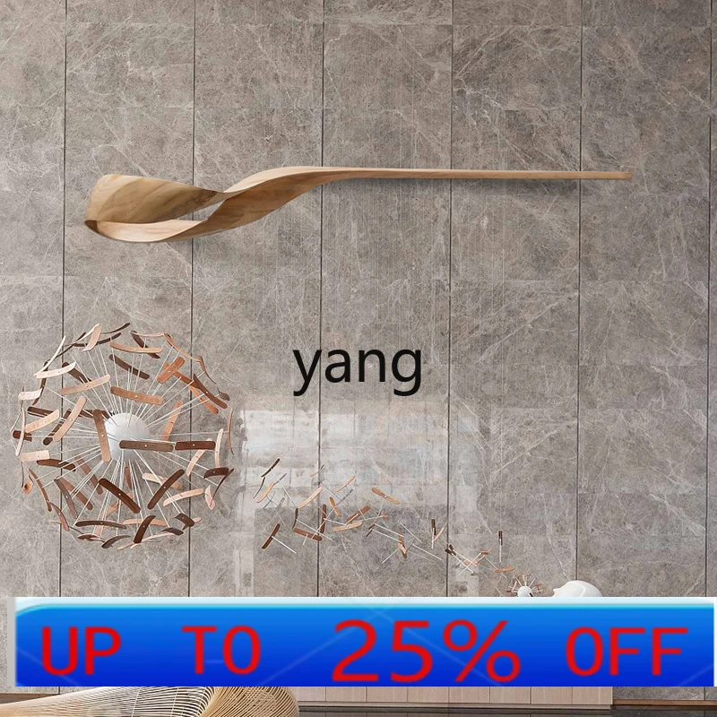 LMM large wood carving wall decoration pendant for wall decoration in the sales office of the hotel lobby