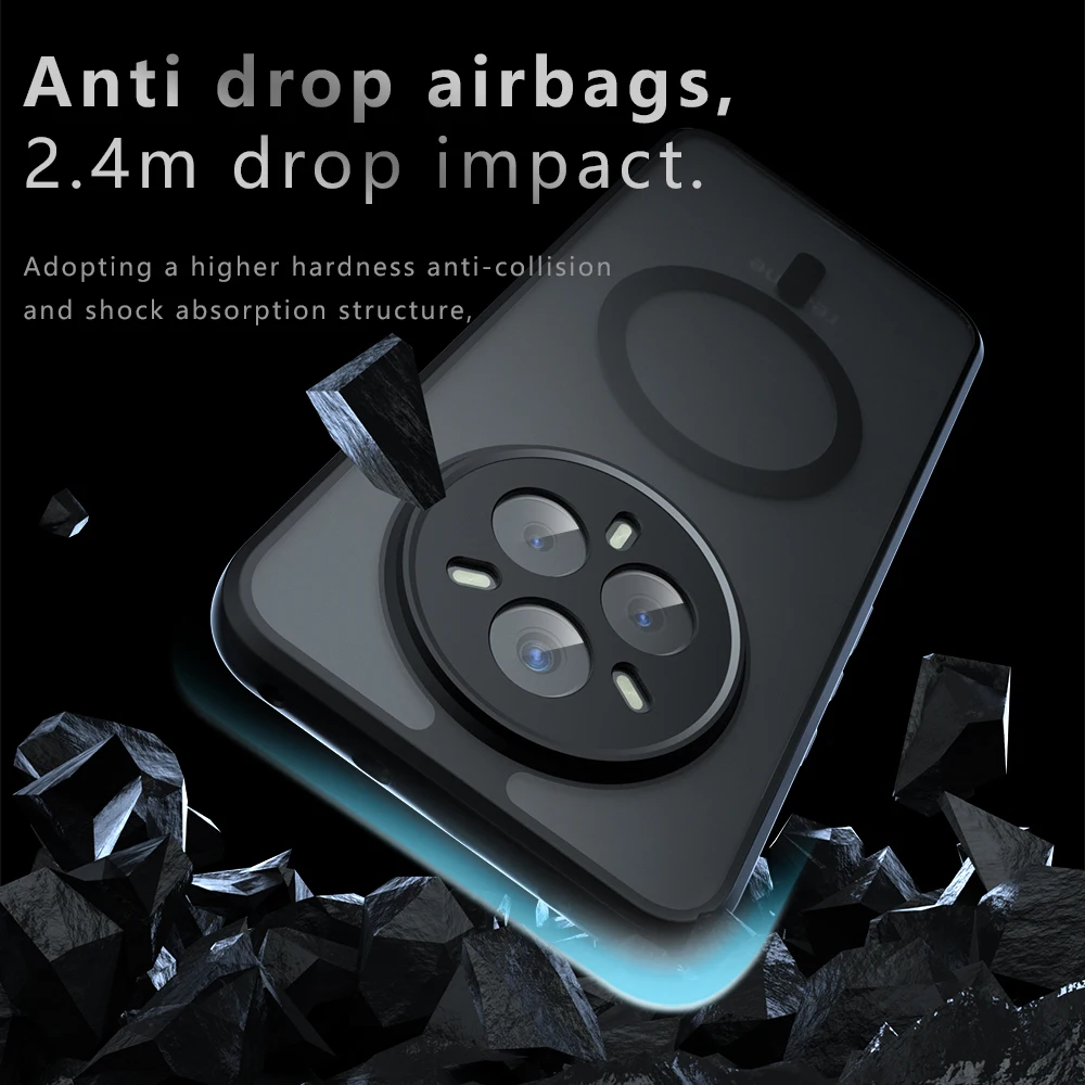 Case For Realme 14 Pro Plus 14Pro Luxury Matte Armor Magnet Magsafe Cover For Realme 14 Pro Wireless Charging Shockproof Shell