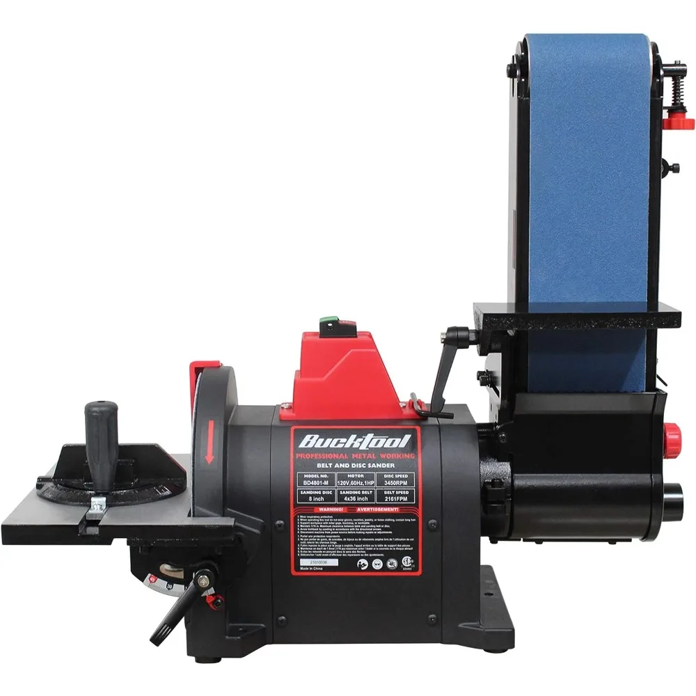 

Pro 1HP Bench Belt Sander for Metal Working, 4 x 36 in Belt and 8 in Disc Sander with 1HP Direct-drive Motor, Benchtop