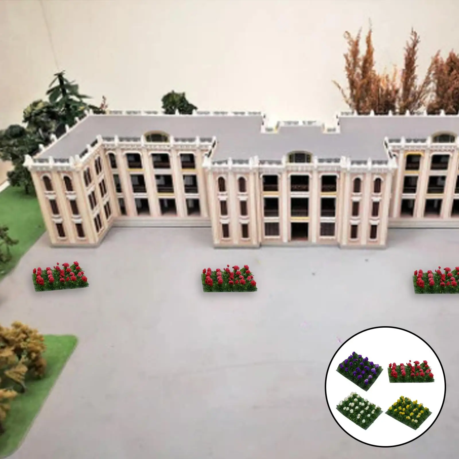 Миниатюрная реалистичная растительность для микроландшафта: кустистые розы для сада