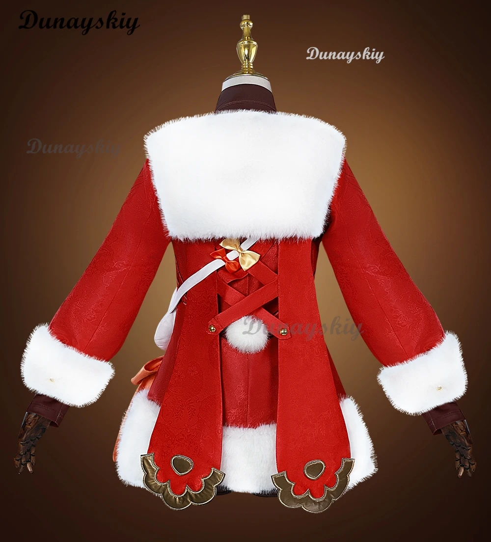 Genshin Impact Xiangling Cosplay Costume Wig Red Uniform Suit Hat Hairpins Bag Prop Accessories Halloween Party Customized view 5