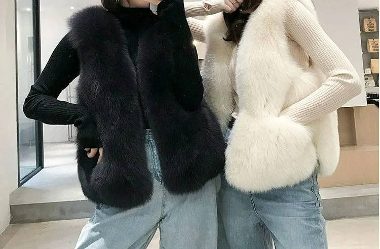 سترة الفراء للنساء نمط قصير 2025 الخريف والشتاء جديد سليم صالح التخسيس سترة فروي سترة #6